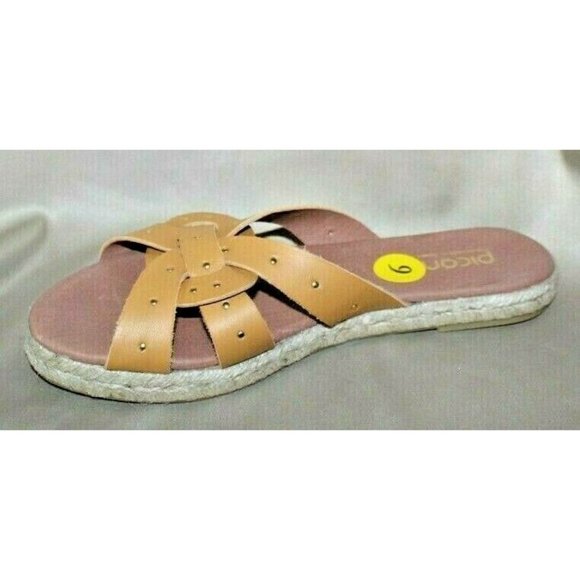 PICON Womens Leather Espadrille Sandals Size 6.5 - Picture 2 of 3